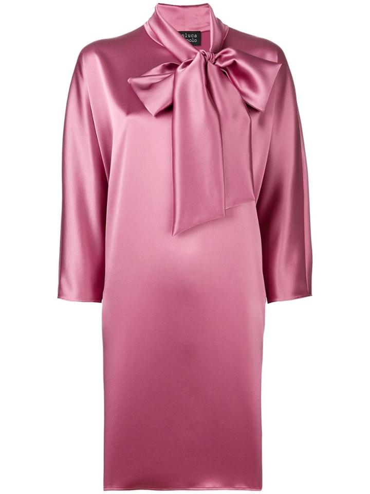 Gianluca Capannolo Tie Neck Dress - Pink & Purple