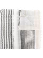 Le Tricot Perugia Striped Scarf - Nude & Neutrals