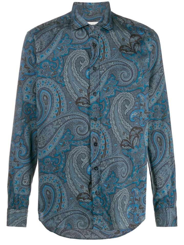 Etro Paisley Pattern Button-down Shirt - Blue