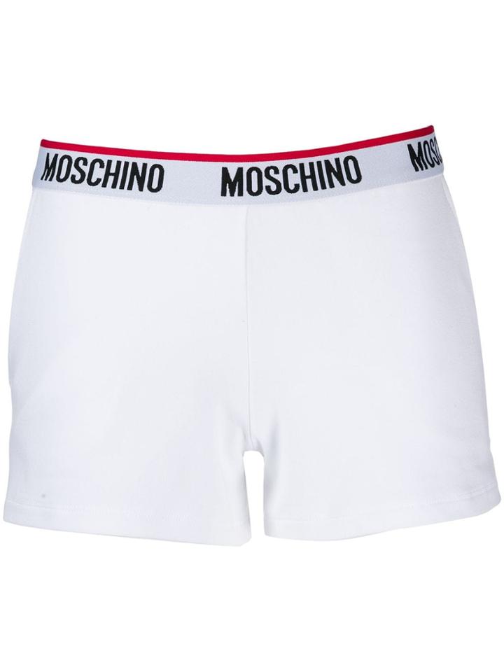 Moschino Stretch Fit Shorts - White