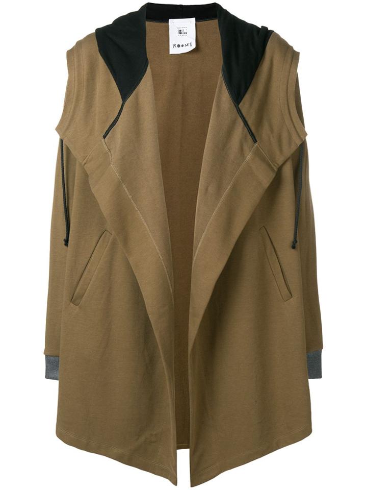 Lost & Found Rooms Parka Cardigan Coat - Brown