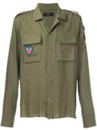 Amiri Military Shirt, Men's, Size: Small, Green, Cotton/cashmere