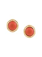 Chanel Vintage Round Stone Earrings - Gold