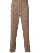 Nn07 Houndstooth Check Trousers - Neutrals