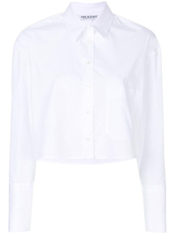 Neil Barrett Cropped Shirt - White