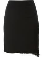 Romeo Gigli Vintage Ruffled Hem Skirt - Black