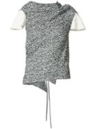 Roland Mouret - Draped Neck Blouse - Women - Cotton/acrylic/polyamide/wool - 14, Grey, Cotton/acrylic/polyamide/wool