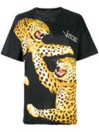 Versace Signature V Print T-shirt - Black