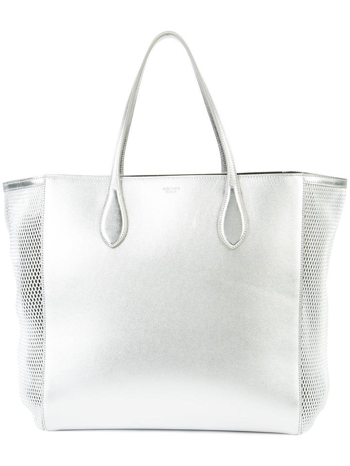 Rochas Roak Tote, Women's, Grey, Calf Leather/lamb Skin
