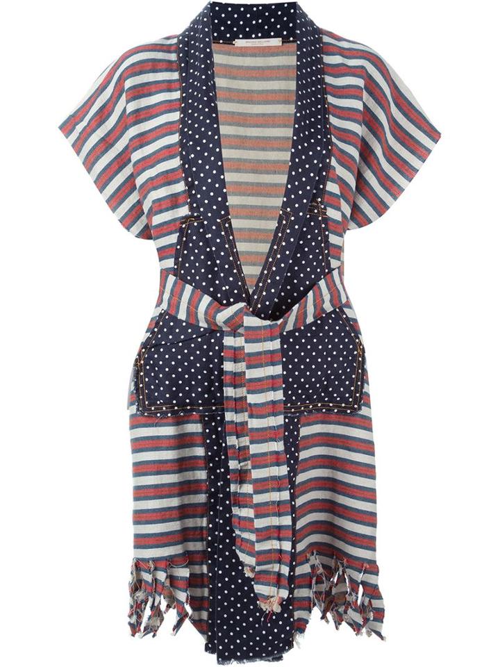 Ermanno Gallamini Patchwork Fringed Vest
