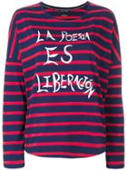 Each X Other Printed Striped T-shirt - Blue