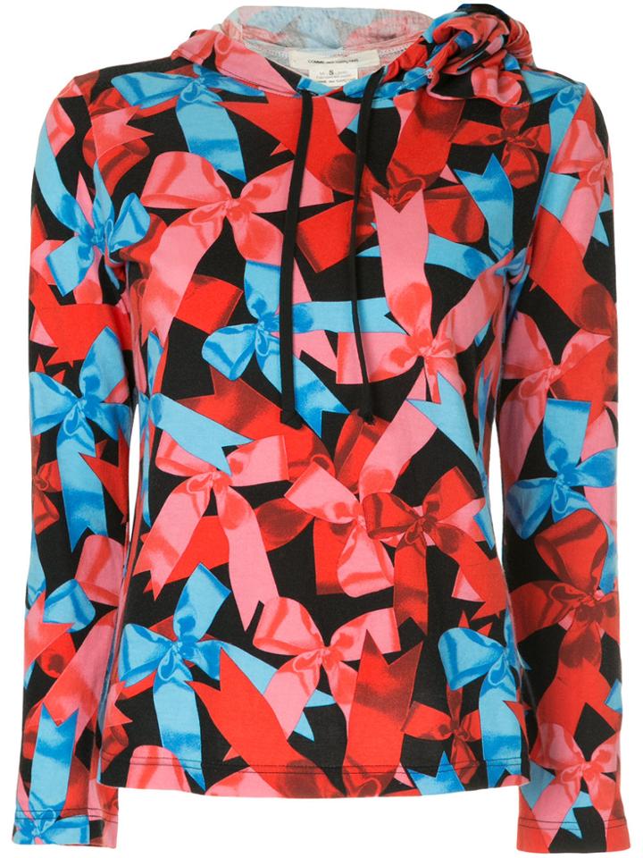 Comme Des Garçons Vintage Bow Print Hoodie - Multicolour