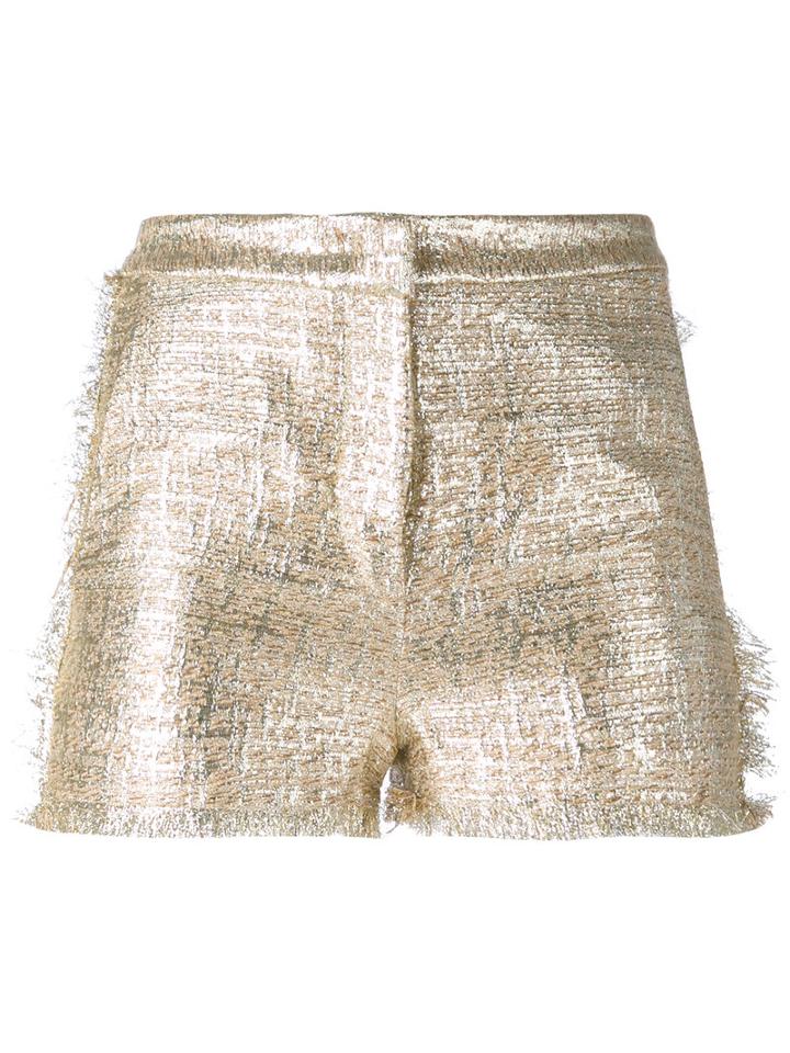 Gianluca Capannolo - Metallic (grey) Bouclé Shorts - Women - Cotton/acrylic/nylon/polyester - 38, Cotton/acrylic/nylon/polyester
