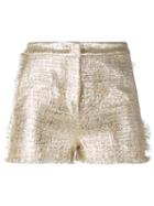 Gianluca Capannolo - Metallic (grey) Bouclé Shorts - Women - Cotton/acrylic/nylon/polyester - 38, Cotton/acrylic/nylon/polyester