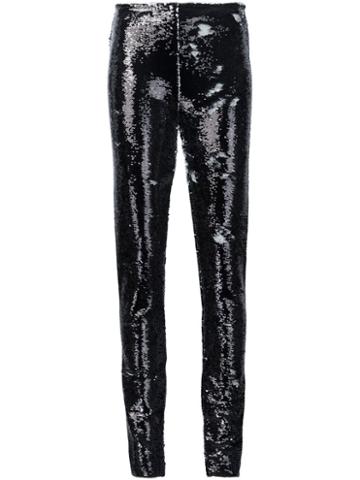Jeremy Scott Sequin Trousers, Women's, Size: 40, Black, Polyester/rayon/other Fibers