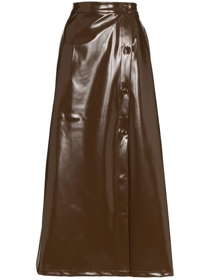 Maryam Nassir Zadeh Hall Button-front Skirt - Brown