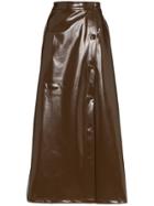 Maryam Nassir Zadeh Hall Button-front Skirt - Brown