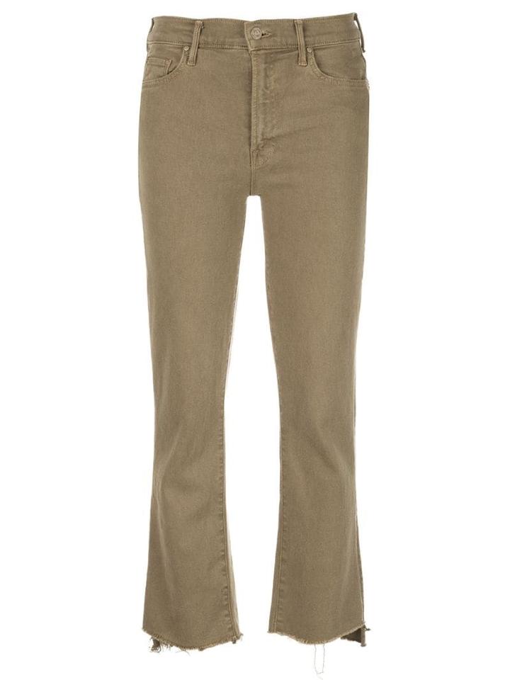 Mother Cropped Skinny Jeans - Green