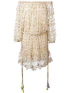 Chloé Printed Lace Off-the-shoulder Dress