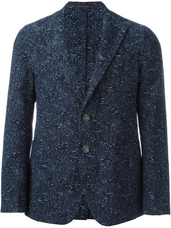 The Gigi Angie Blazer, Men's, Size: 48, Blue, Cotton/linen/flax/polyester