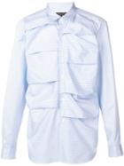 Comme Des Garçons Homme Plus Folded Stripe Shirt - Blue