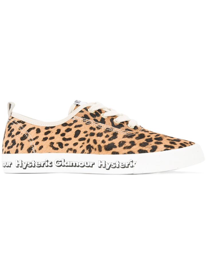 Hysteric Glamour Leopard Print Lace-up Sneakers - Yellow & Orange