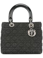 Christian Dior Vintage Lady Dior Cannage 24 Bag - Black