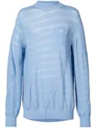 Sacai Twisted Knit Pullover - Blue