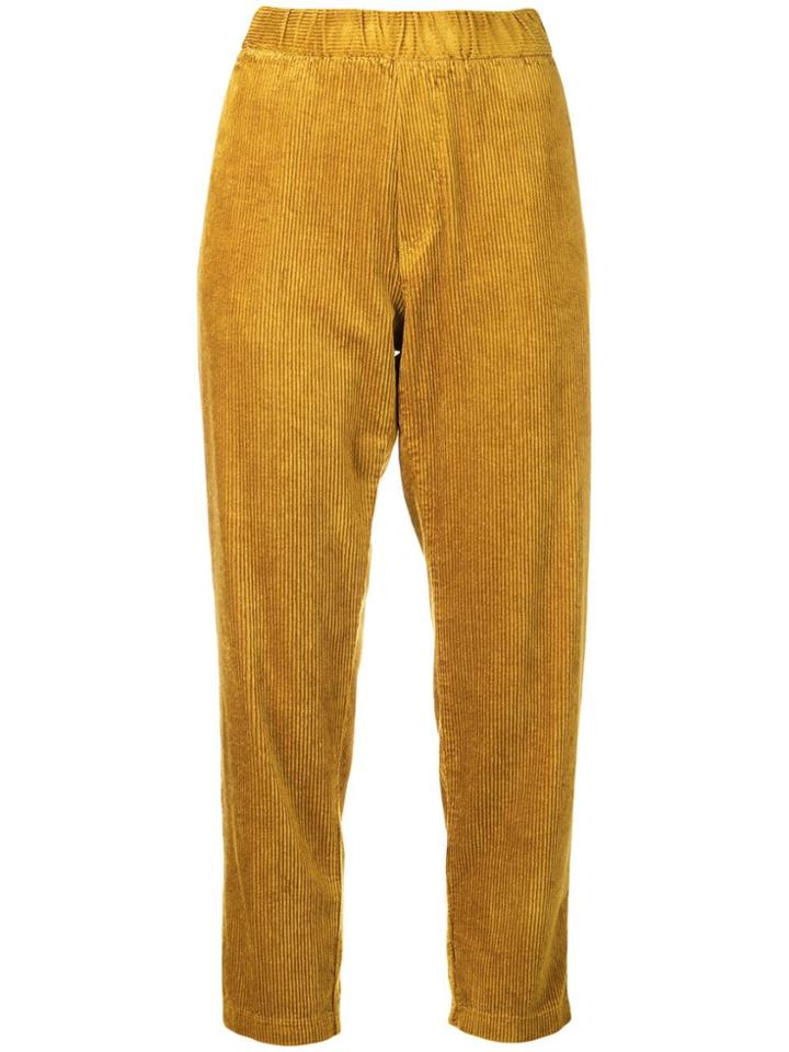 Barena High-waist Cropped Trousers - Yellow & Orange