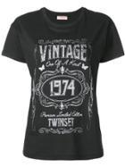 Twin-set Graphic Print T-shirt - Black