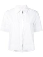 Miahatami - Short Sleeve Button-up Shirt - Women - Cotton - 40, White, Cotton