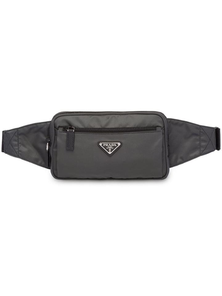 Prada Logo Belt Bag - Grey