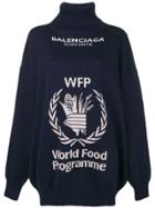 Balenciaga World Food Programme Turtleneck Sweater - Blue