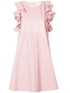 Drome Frill Sleeve Dress - Pink & Purple