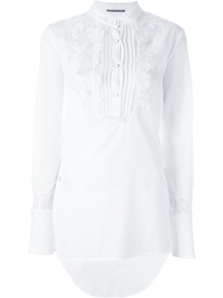 Ermanno Scervino Floral Embroidery Shirt - White