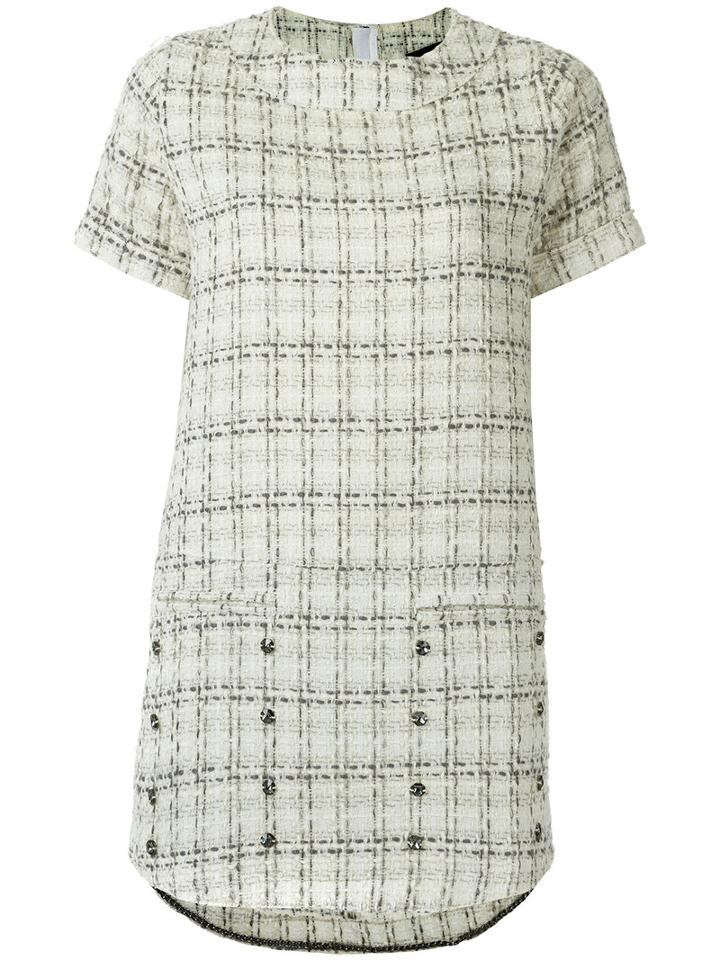 Andrea Bogosian Tweed Shift Dress, Women's, Size: Medium, White, Acrylic/polyester/wool