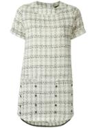 Andrea Bogosian Tweed Shift Dress, Women's, Size: Medium, White, Acrylic/polyester/wool