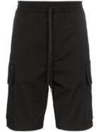 Neil Barrett Knee Length Drawstring Cargo Shorts - Black