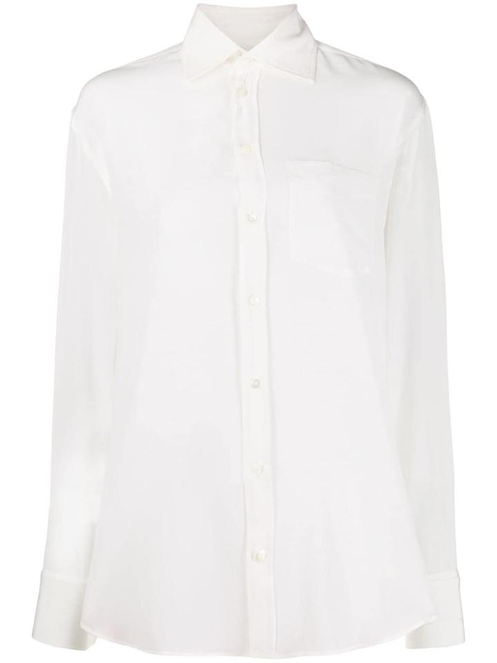 Maison Margiela Tailored Silk Shirt - White