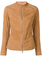 Desa 1972 Striped Suede Jacket - Brown