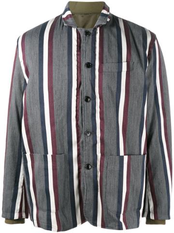 Uniform Experiment Reversible Jacket, Men's, Size: 1, Grey, Wool/linen/flax/cotton/polyester