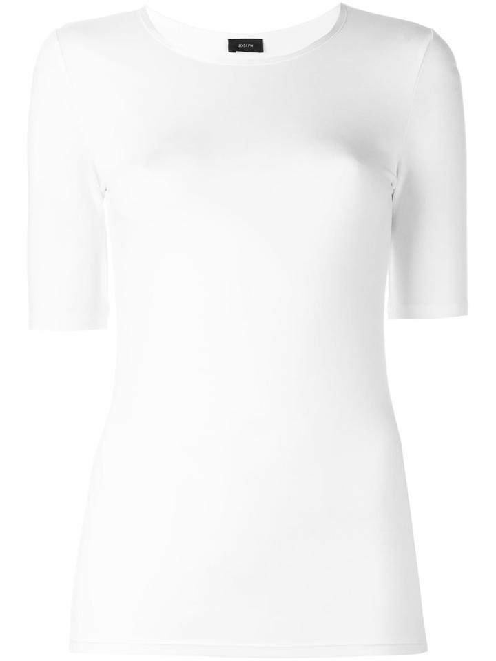 Joseph Basic T-shirt, Women's, Size: Large, White, Lyocell/cotton/spandex/elastane