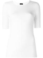 Joseph Basic T-shirt, Women's, Size: Large, White, Lyocell/cotton/spandex/elastane