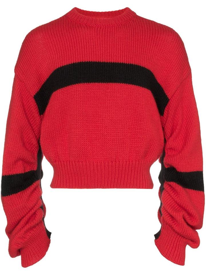 Calvin Klein Jeans Est. 1978 Reconstructed Striped Jumper - Red