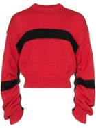 Calvin Klein Jeans Est. 1978 Reconstructed Striped Jumper - Red