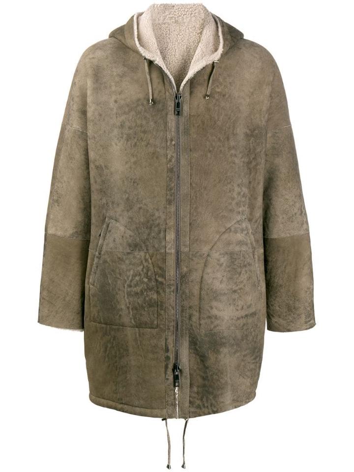 Giorgio Brato Hooded Coat - Green
