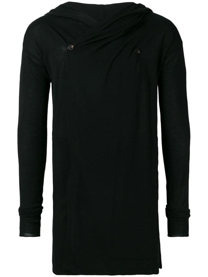 Rick Owens Wrap Style Cardigan - Black