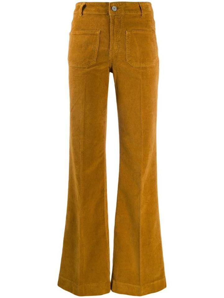 Vanessa Bruno Flared Corduroy Trousers - Brown