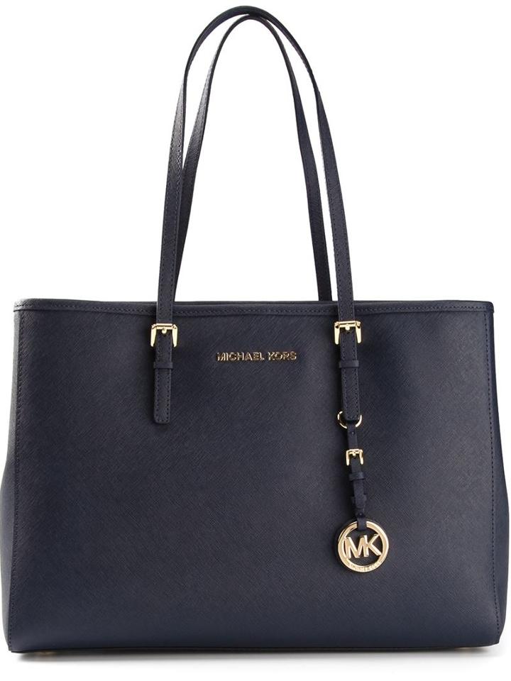 Michael Michael Kors Jet Set Tote, Women's, Blue, Leather