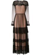 Twin-set Long Lace Evening Dress - Black